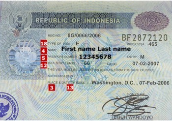 THỦ TỤC XIN VISA ĐI INDONESIA